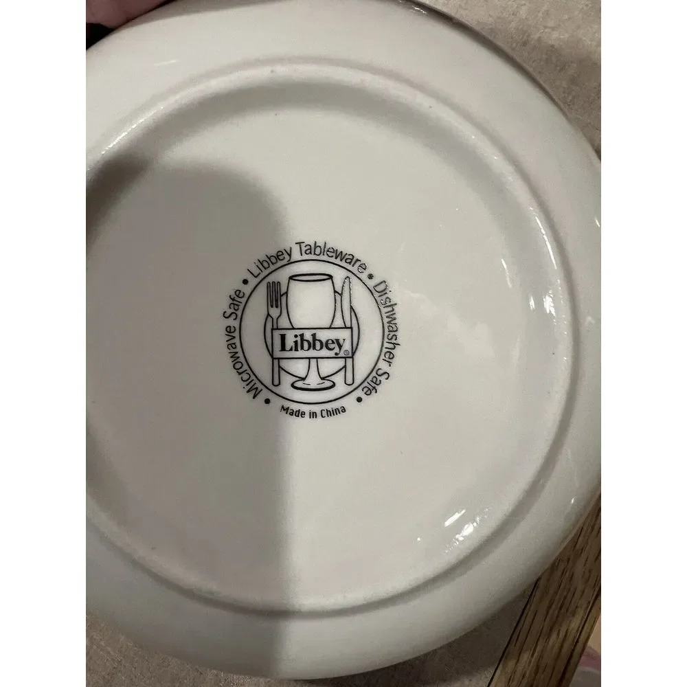 Libbey Christmas Cookie Plates And Bowls - Lot Of 4 Each - EUC
